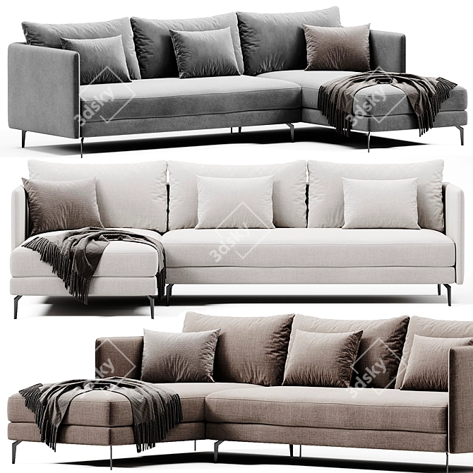 Luxurious MILTON Sofa: Premium Comfort 3D model image 1