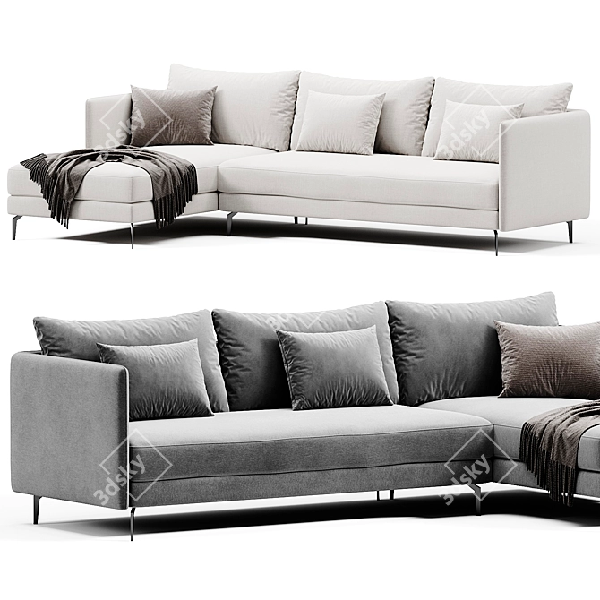 Luxurious MILTON Sofa: Premium Comfort 3D model image 3