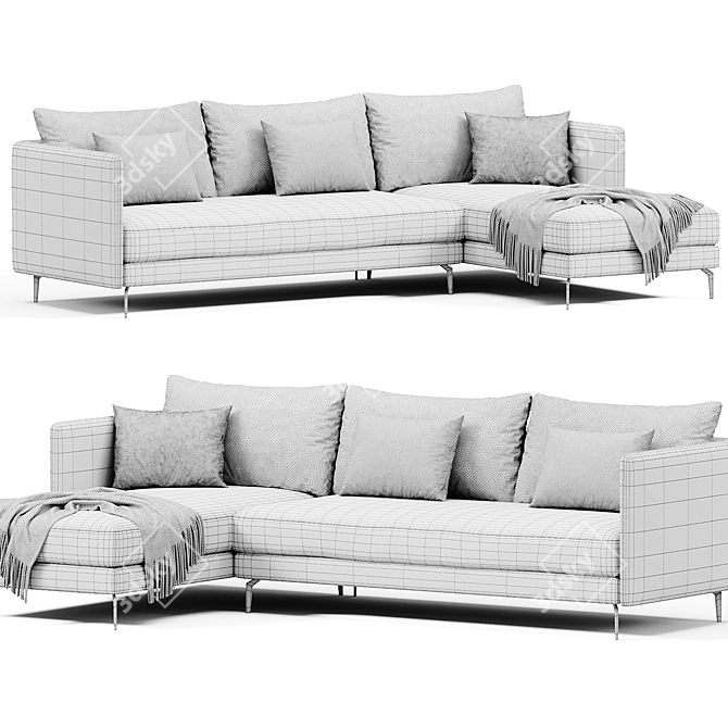 Luxurious MILTON Sofa: Premium Comfort 3D model image 4