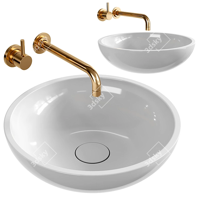 Elegance Defined: Palermo Washbasin 3D model image 1