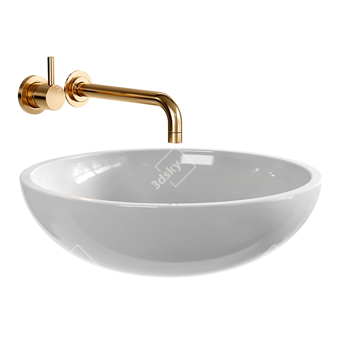 Elegance Defined: Palermo Washbasin 3D model image 2