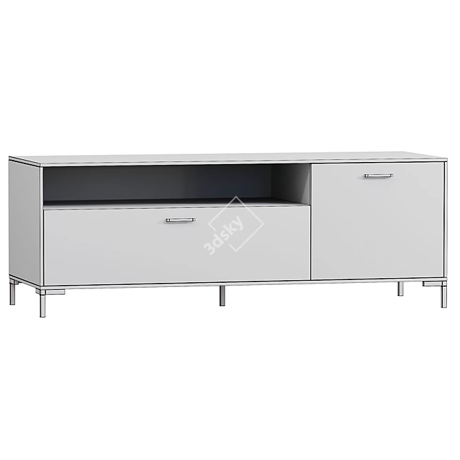 Cleveland Wood TV Stand 3D model image 2