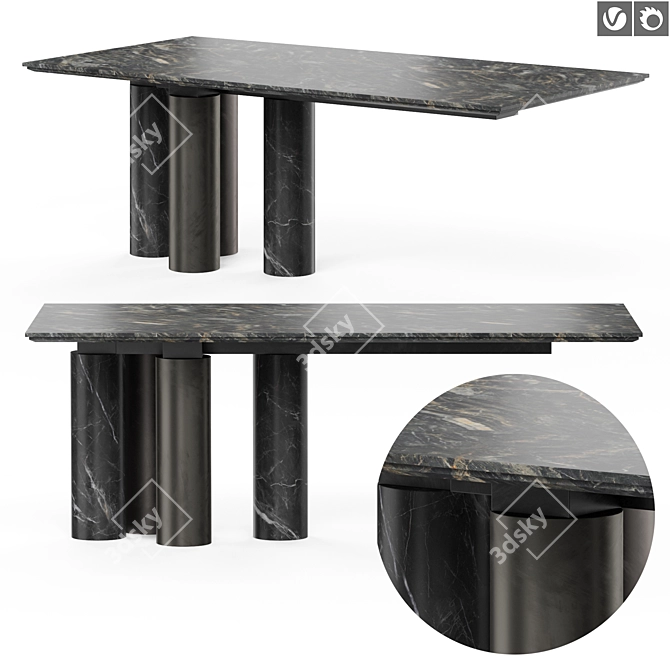  Kreoo Arcaico Marble Table 3D model image 1