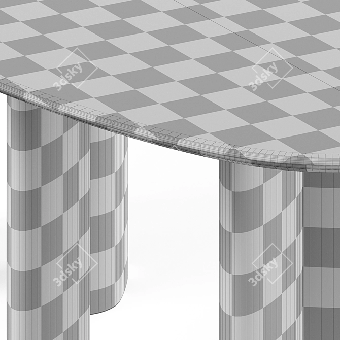 Sculptural Marble Table 3D 3D model image 3