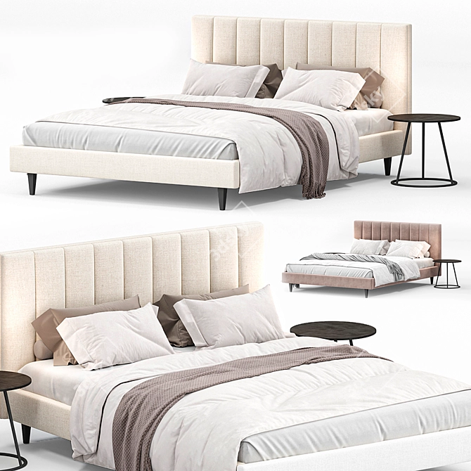 Modern Hartley Bed Frame by RoomandBoard 3D model image 2