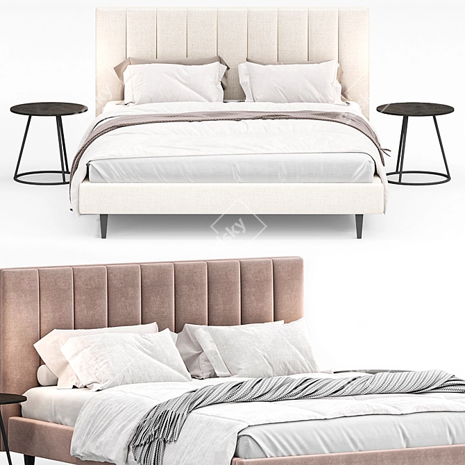 Modern Hartley Bed Frame by RoomandBoard 3D model image 3