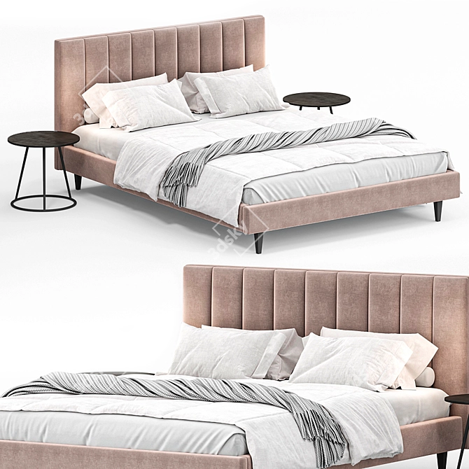 Modern Hartley Bed Frame by RoomandBoard 3D model image 4