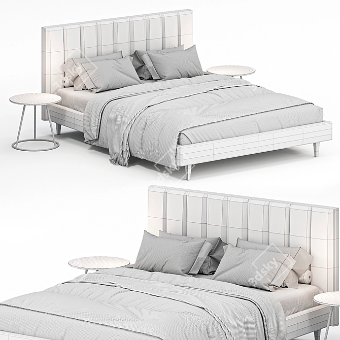 Modern Hartley Bed Frame by RoomandBoard 3D model image 6