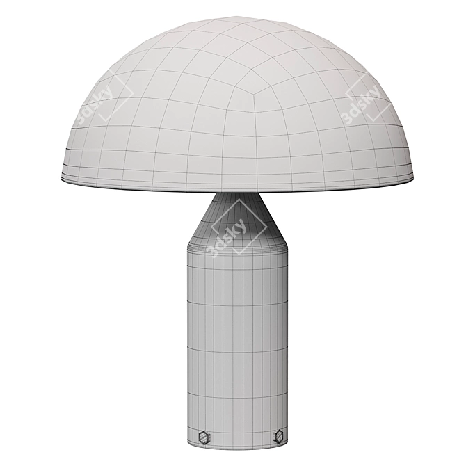 Modern Oluce Atollo Table Lamp 3D model image 6