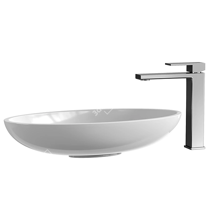 Elegant NICE Wash Basin 3D model image 2