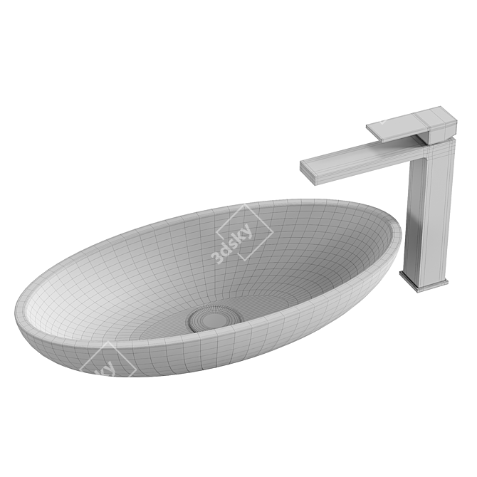 Elegant NICE Wash Basin 3D model image 3