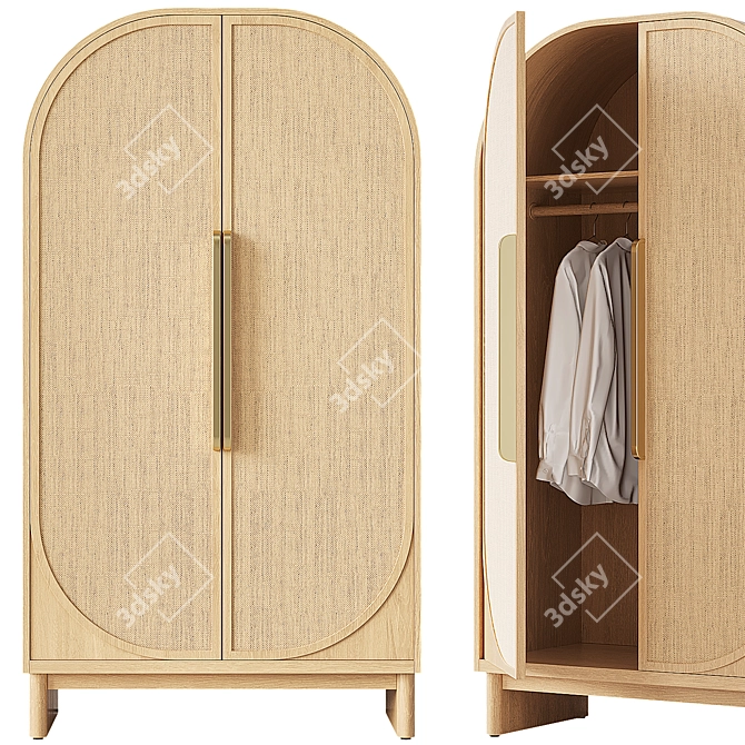 Rotating Door Wardrobe by Lulu 3D model image 1