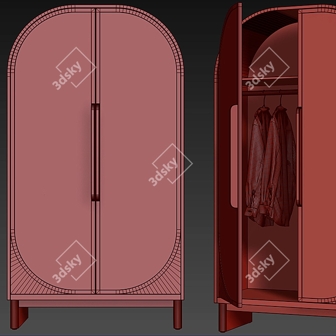 Rotating Door Wardrobe by Lulu 3D model image 4