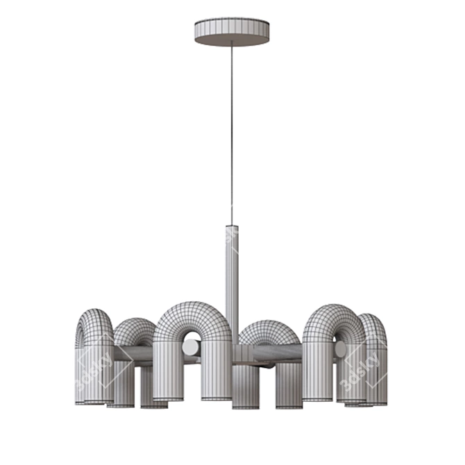 Inodesign Fanny 6-Light Modern Chandelier 3D model image 2