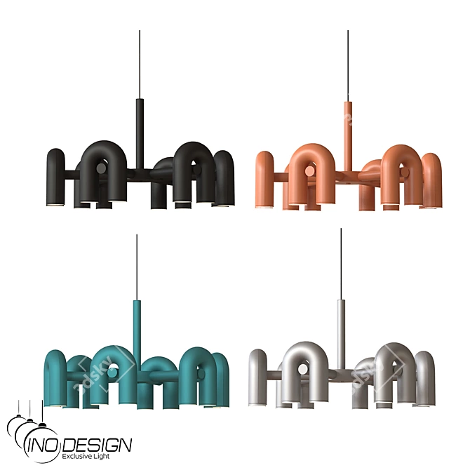 Inodesign Fanny 6-Light Modern Chandelier 3D model image 3