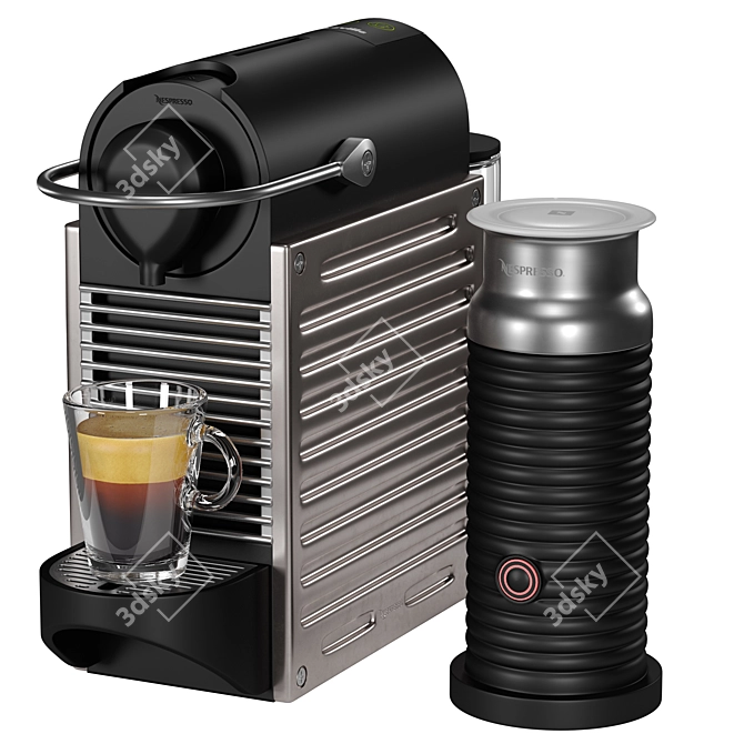 Compact Nespresso Pixie Coffee Maker 3D model image 1