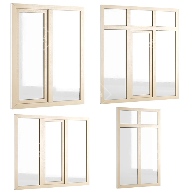 Miniature PVC Windows Set 3D model image 4