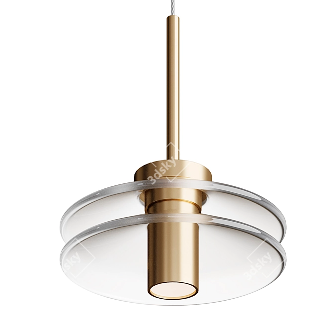 Verona Glass Pendant Light 3D model image 3