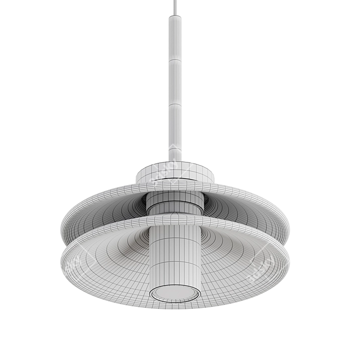 Verona Glass Pendant Light 3D model image 4