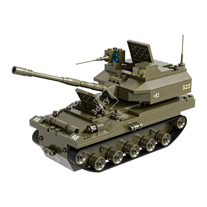 Tank 522 Lego Model Kit 3D model image 2