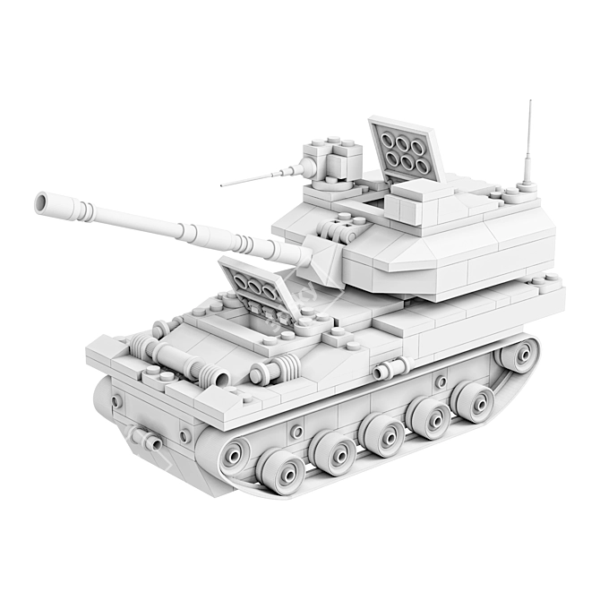 Tank 522 Lego Model Kit 3D model image 4