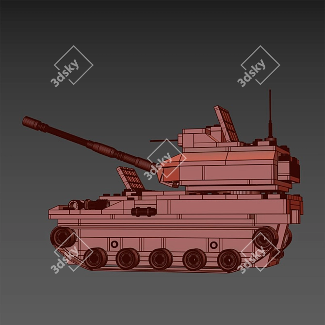 Tank 522 Lego Model Kit 3D model image 7