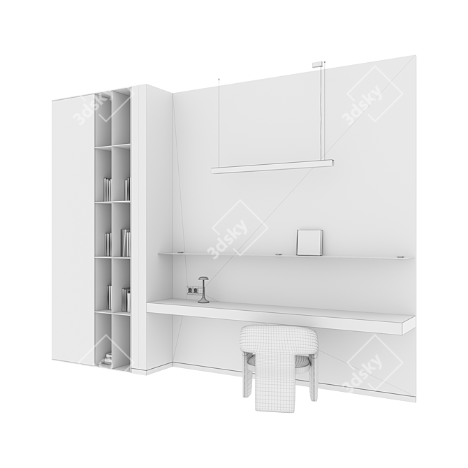  3D Workplace Set Renderings 3D model image 7