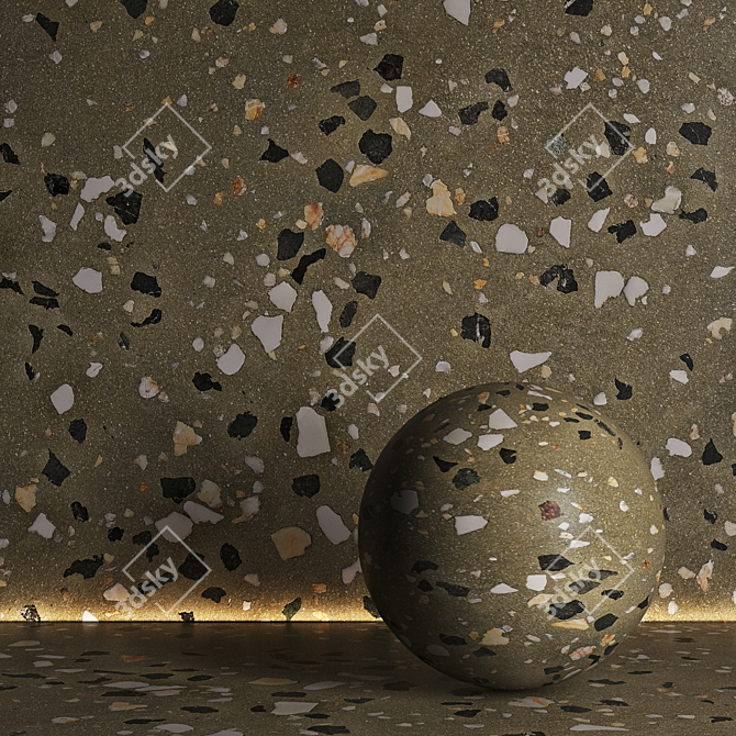 Terrazzo Texture Set 01 3D model image 4