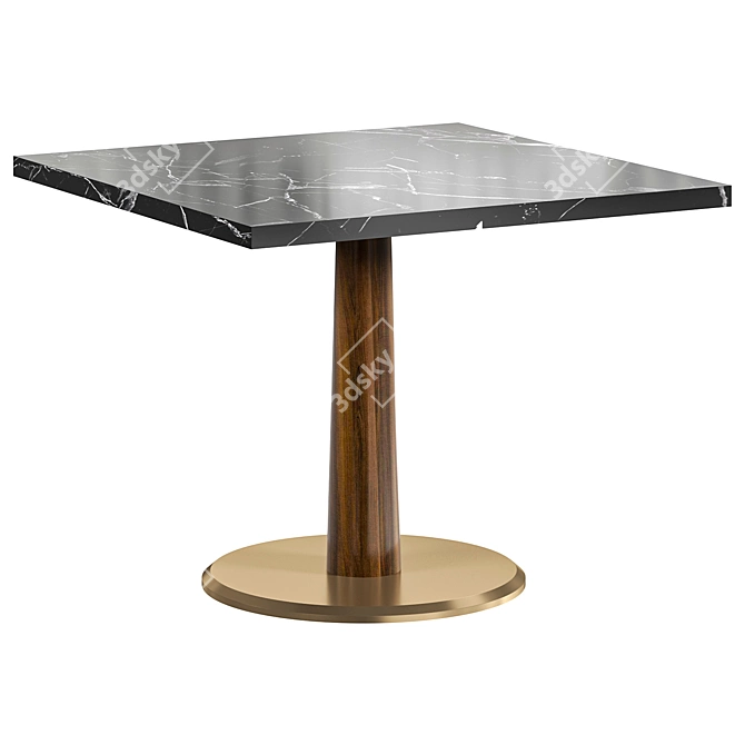 Modern Square Faux Marble Table 3D model image 3