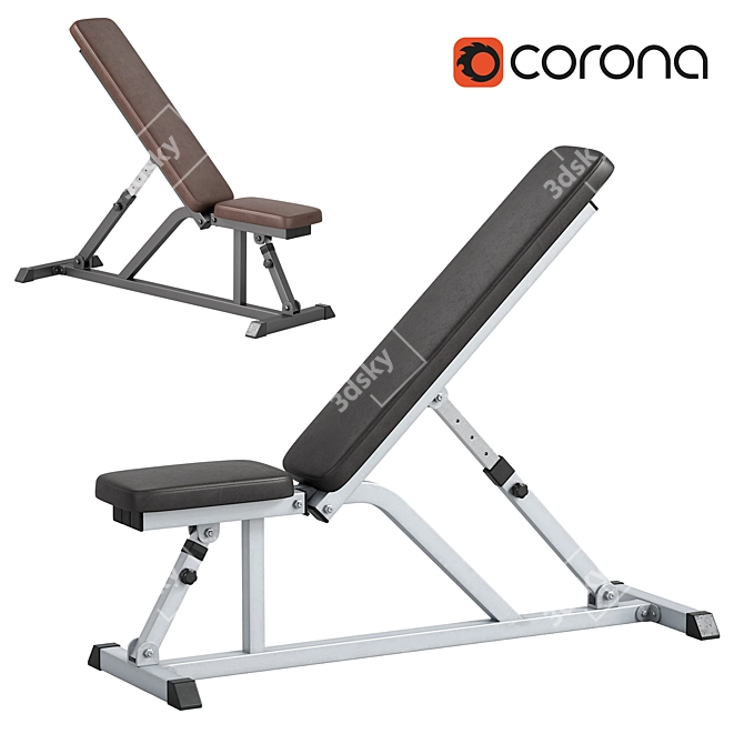 Valor Fitness Weight Bench	Transforms Fitness Space 3D model image 1