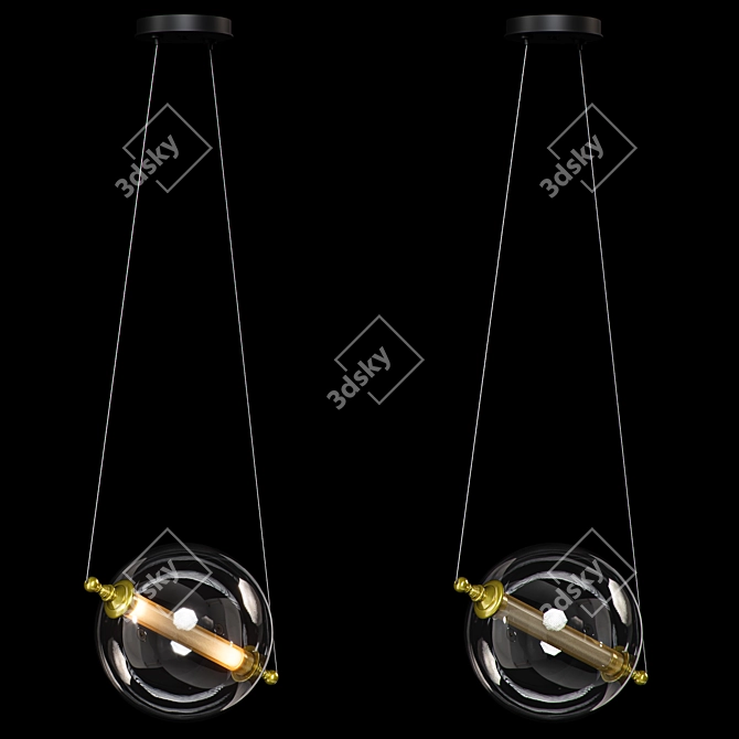 Adjustable Mini Pendant Light Fixture 3D model image 6