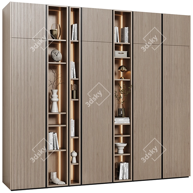 Minimalist Modular Cabinets in Contemporary Style 3D model image 2