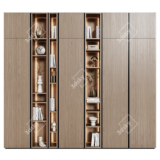 Minimalist Modular Cabinets in Contemporary Style 3D model image 4