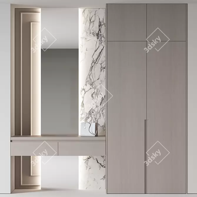 Organized Entryway Set 3D model image 6