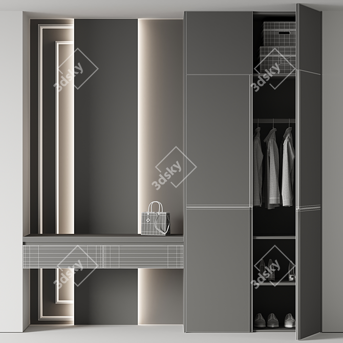 Organized Entryway Set 3D model image 7