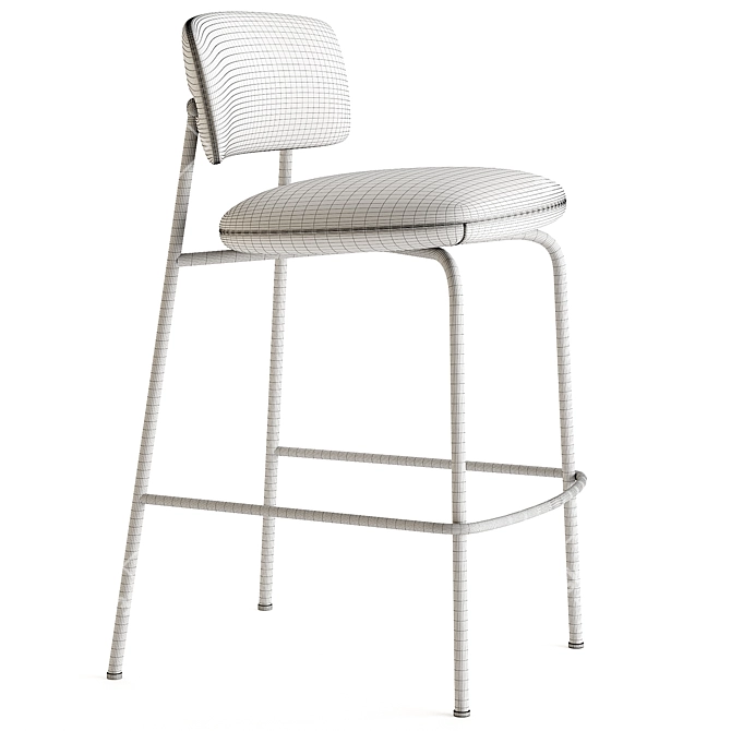 Modern Comfortable Aloa Bar Stool 3D model image 5