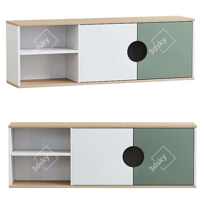 Modern Hallway Shelf Design 3D model image 1