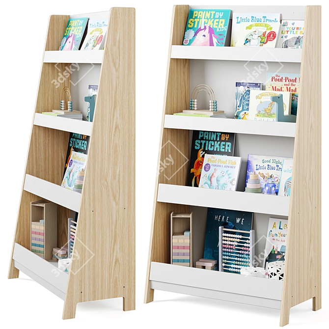 Children's Bookshelf Sueno by LA REDOUTE 3D model image 1