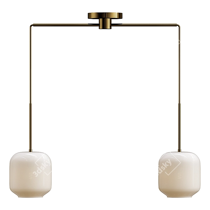 Sculptural Pendant Light Fixture 3D model image 1