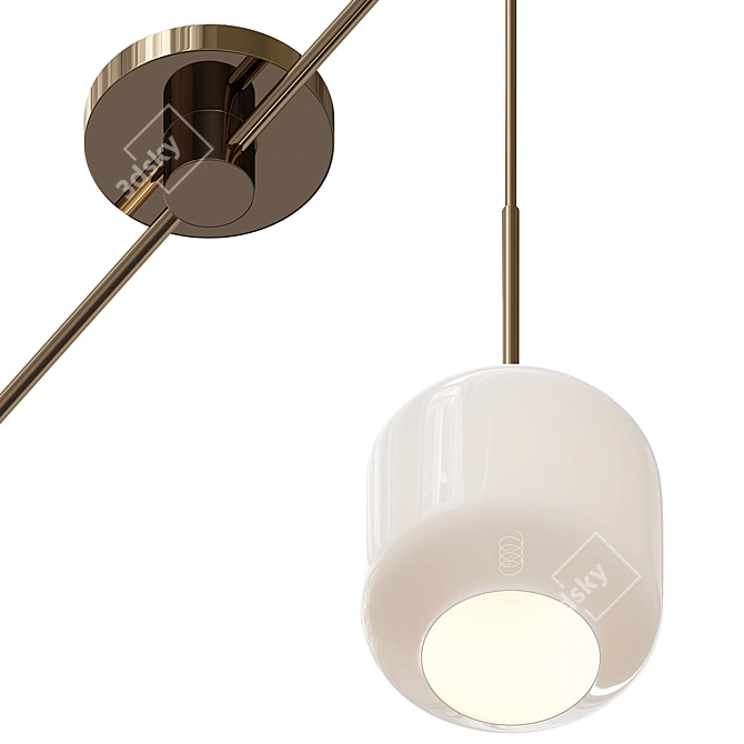 Sculptural Pendant Light Fixture 3D model image 2