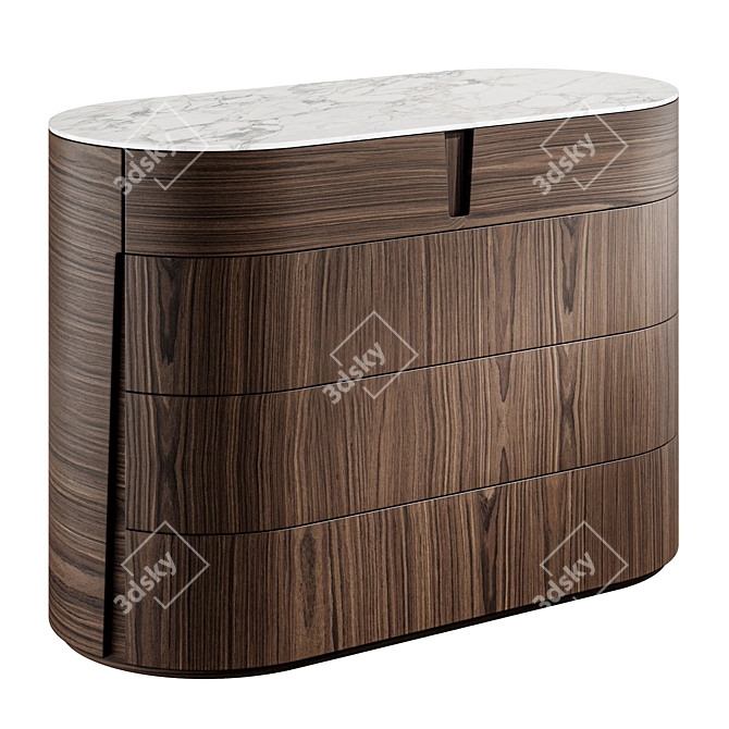 Modern Nightstand Furniture Porada 3D model image 3