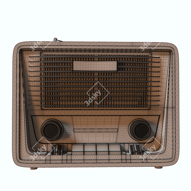 Vintage Style Radio RITMIX RPR-088 3D model image 6