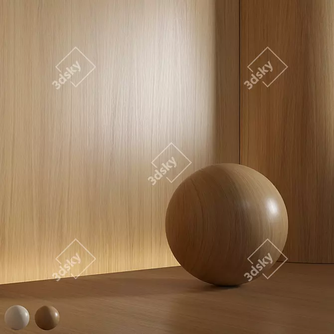 Seamless Wood Material Texture 3DS Max 3D model image 1