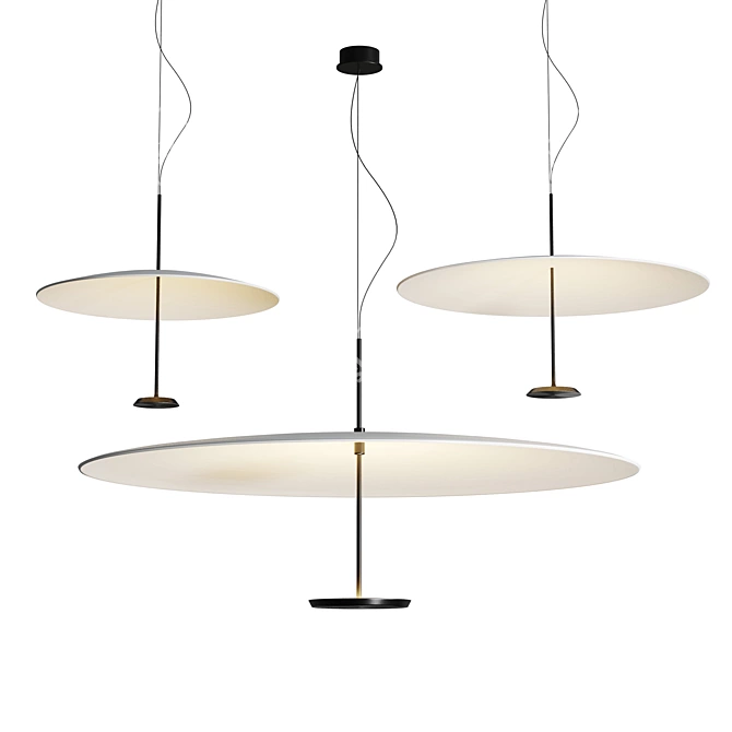 Minmalist Dot Pendant Light 3D model image 1