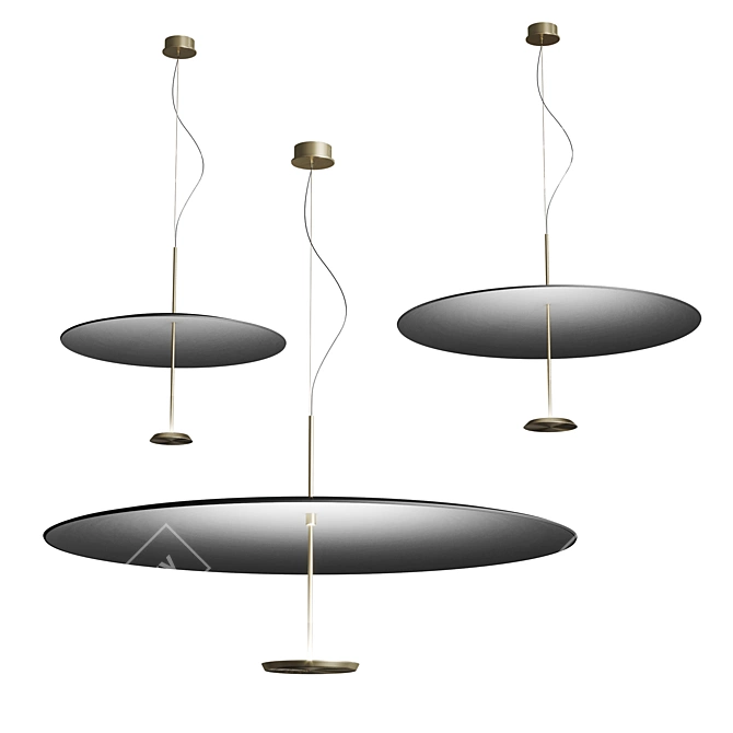 Minmalist Dot Pendant Light 3D model image 2