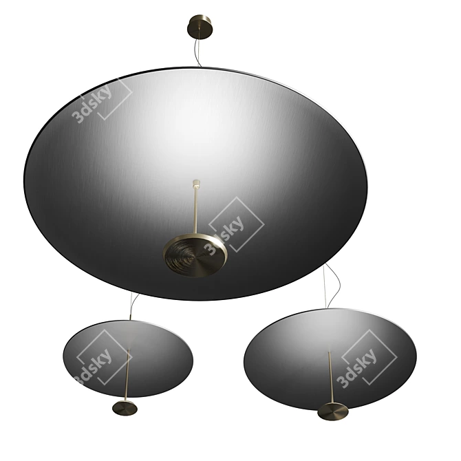 Minmalist Dot Pendant Light 3D model image 4