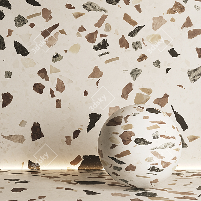 5 Terrazzo Textures Set #04 3D model image 6