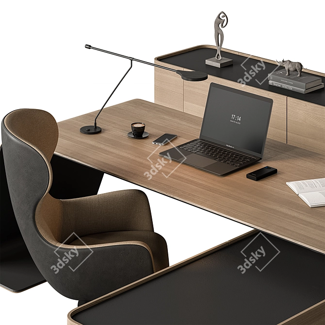 Executive Office Furniture Set 3D model image 2