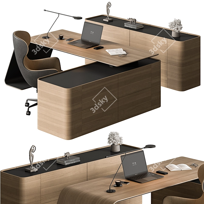 Executive Office Furniture Set 3D model image 3