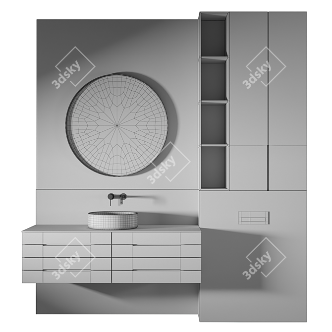 Luxury Bathroom 3D Model Set 3D model image 2